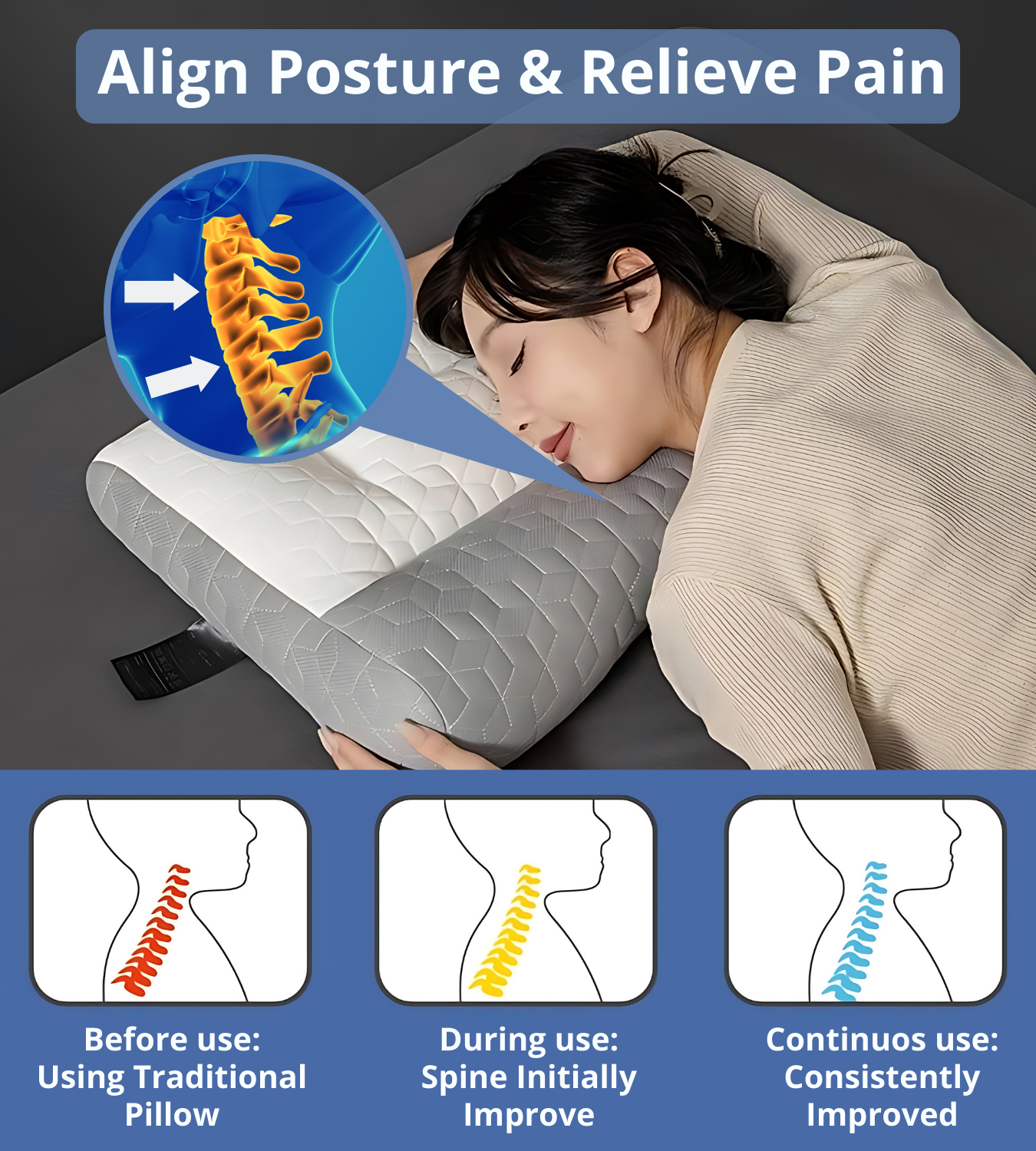 Orthopedic Snore Stopper Pillow