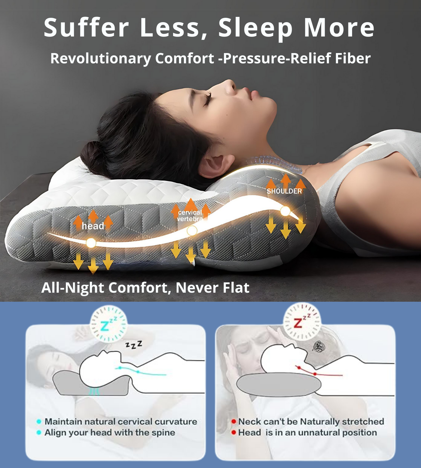 Orthopedic Snore Stopper Pillow