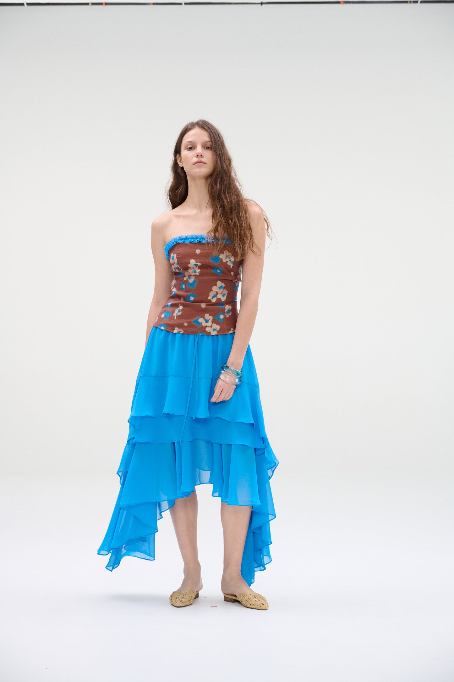 Azure Flow Asymmetrical Skirt