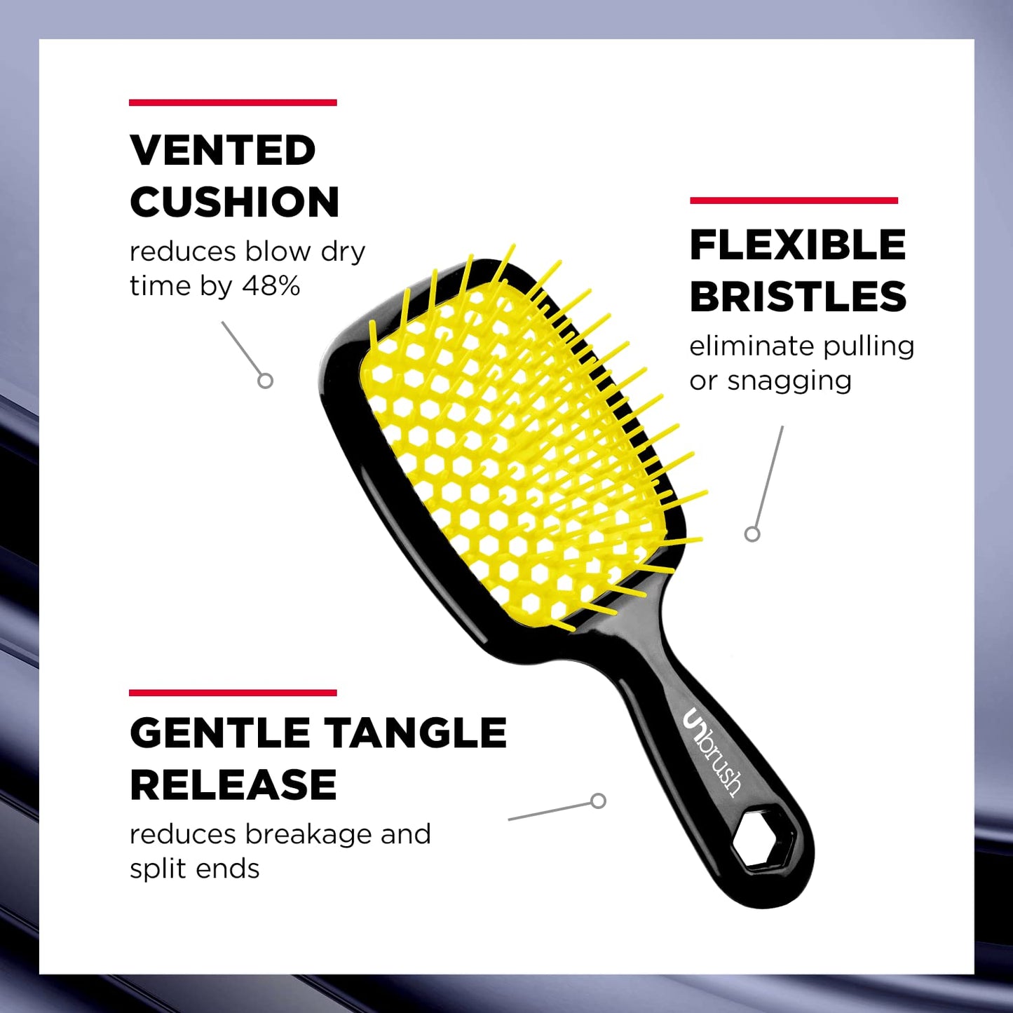 Empiriya™ - Wet & Dry Vented Detangling Hair Brush, Cherry Blossom