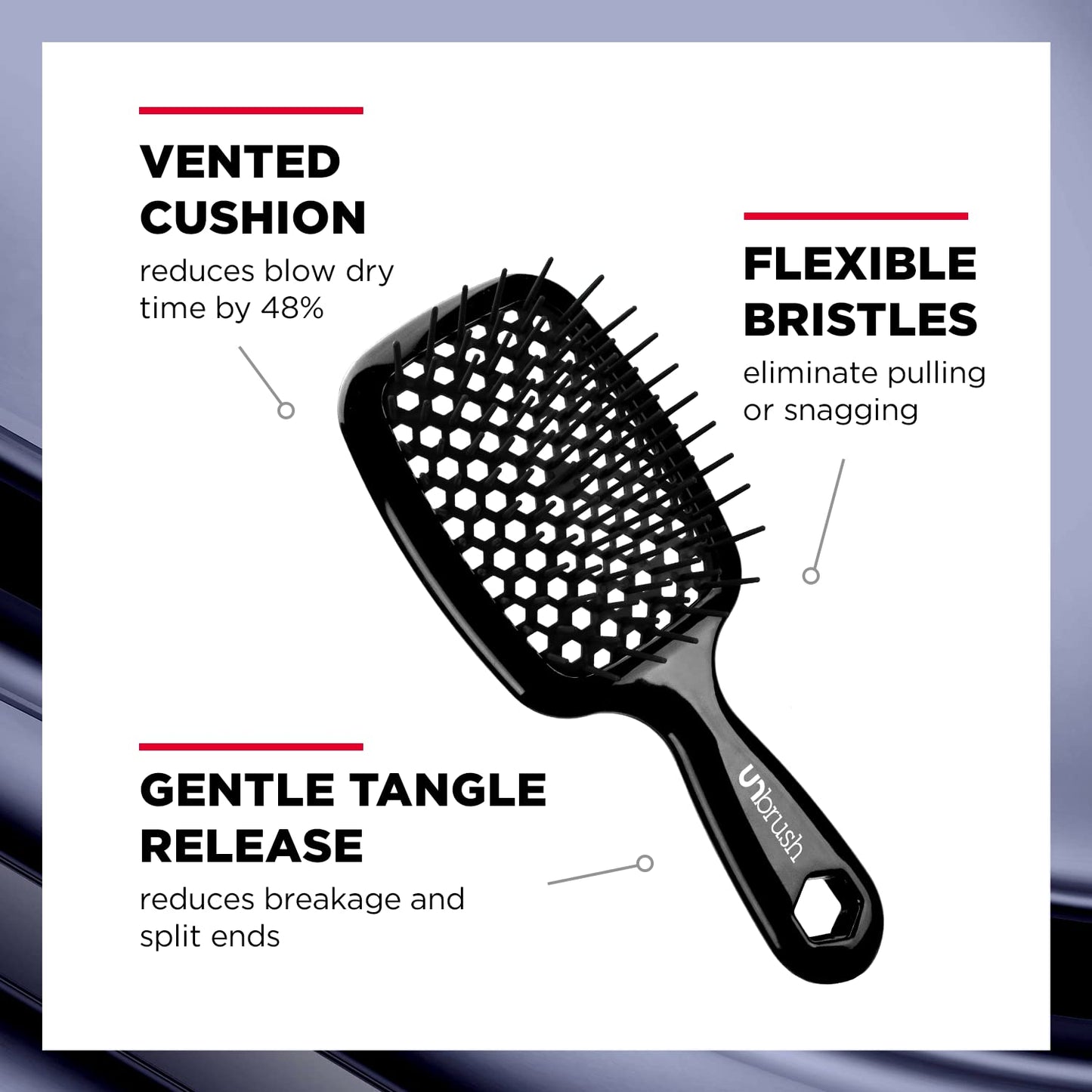 Empiriya™ - Wet & Dry Vented Detangling Hair Brush, Cherry Blossom