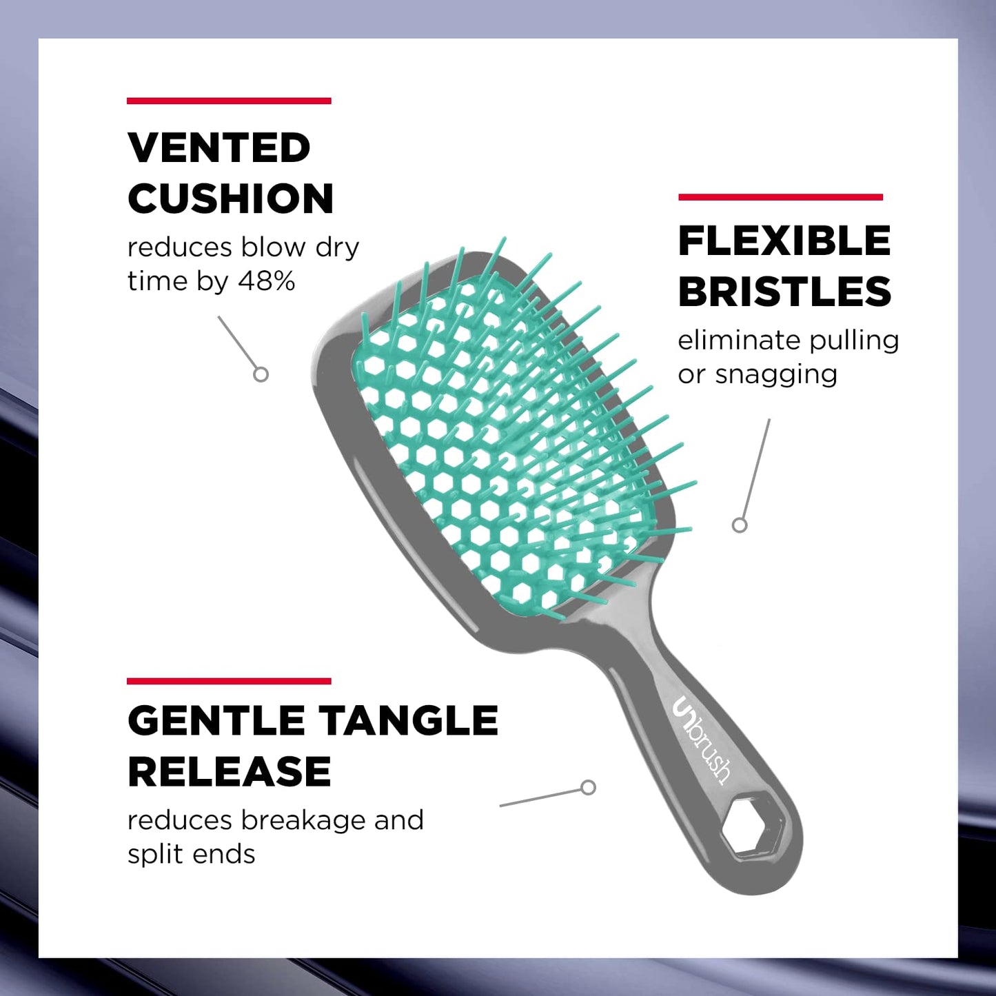 Empiriya™ - Wet & Dry Vented Detangling Hair Brush, Cherry Blossom