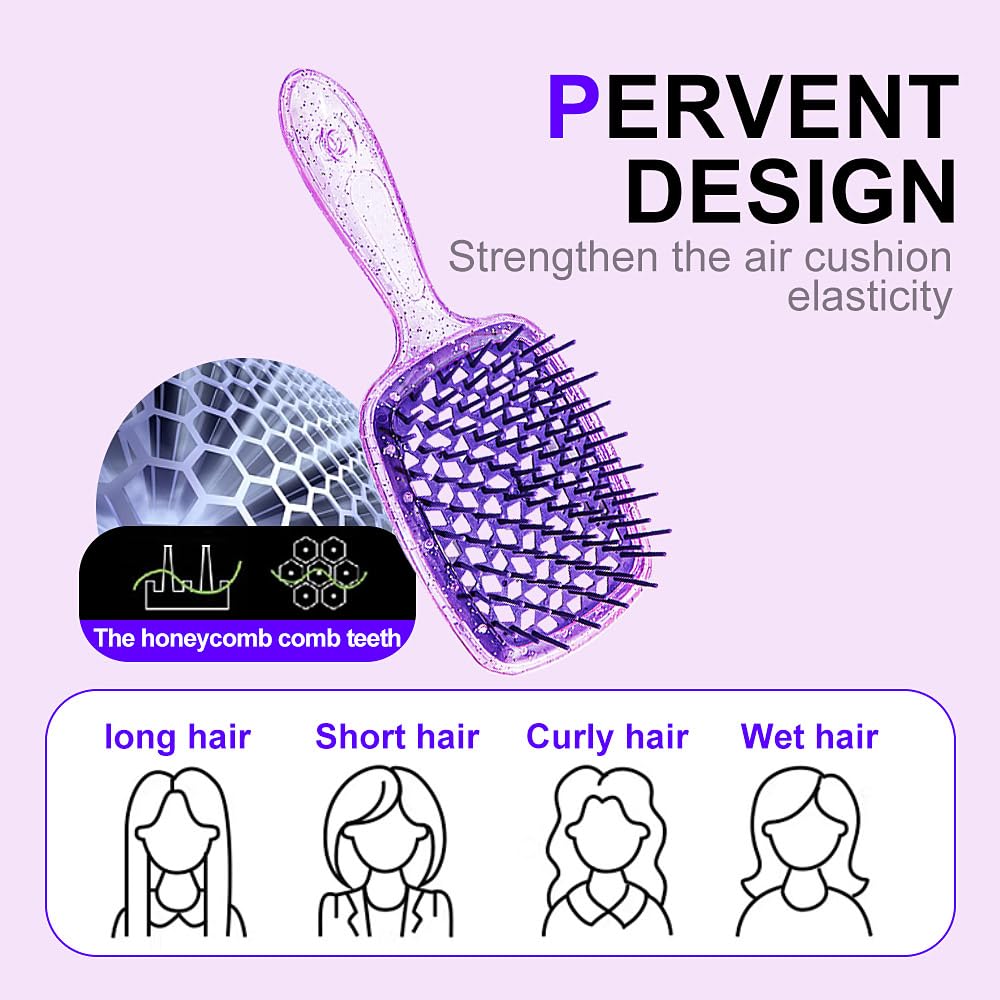 Empiriya™ - Wet & Dry Vented Detangling Hair Brush, Cherry Blossom