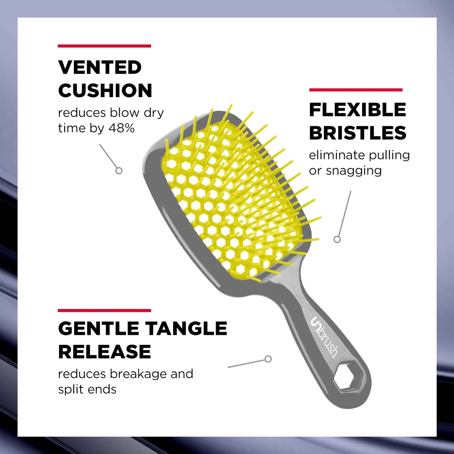 Empiriya™ - Wet & Dry Vented Detangling Hair Brush, Cherry Blossom