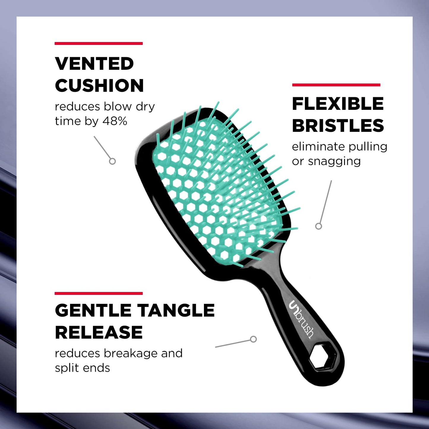 Empiriya™ - Wet & Dry Vented Detangling Hair Brush, Cherry Blossom