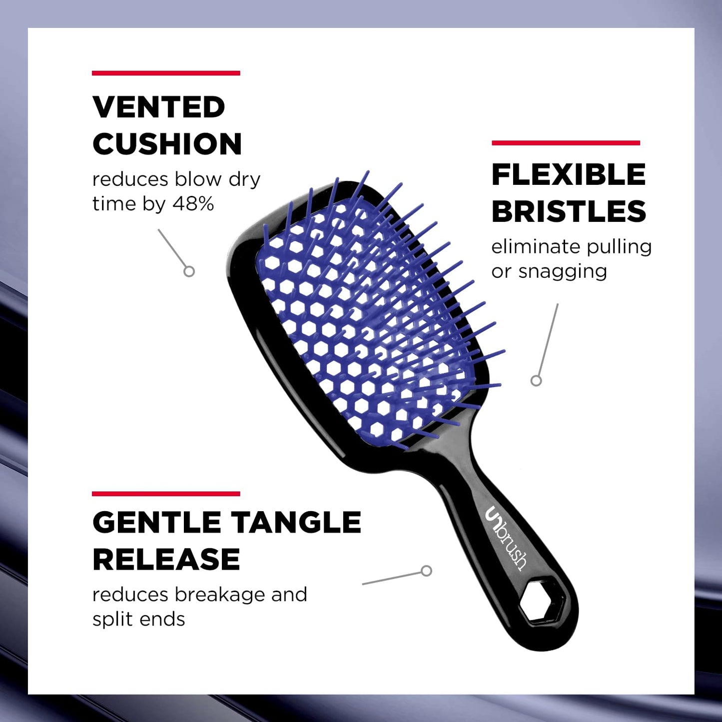 Empiriya™ - Wet & Dry Vented Detangling Hair Brush, Cherry Blossom