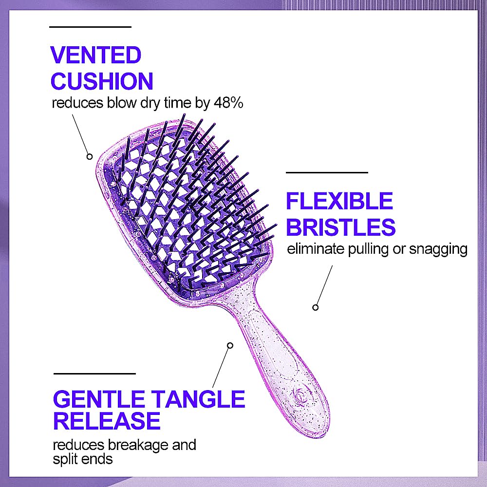 Empiriya™ - Wet & Dry Vented Detangling Hair Brush, Cherry Blossom