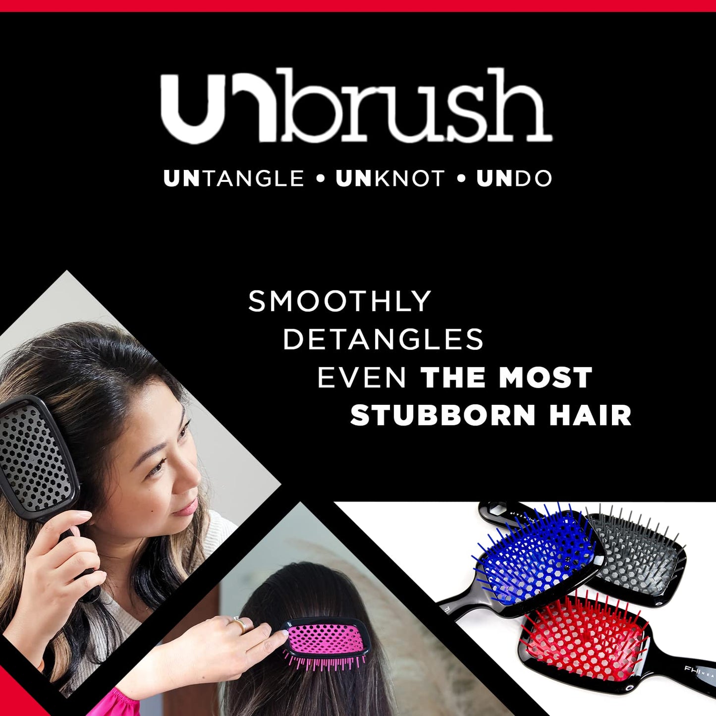 Empiriya™ - Wet & Dry Vented Detangling Hair Brush, Cherry Blossom