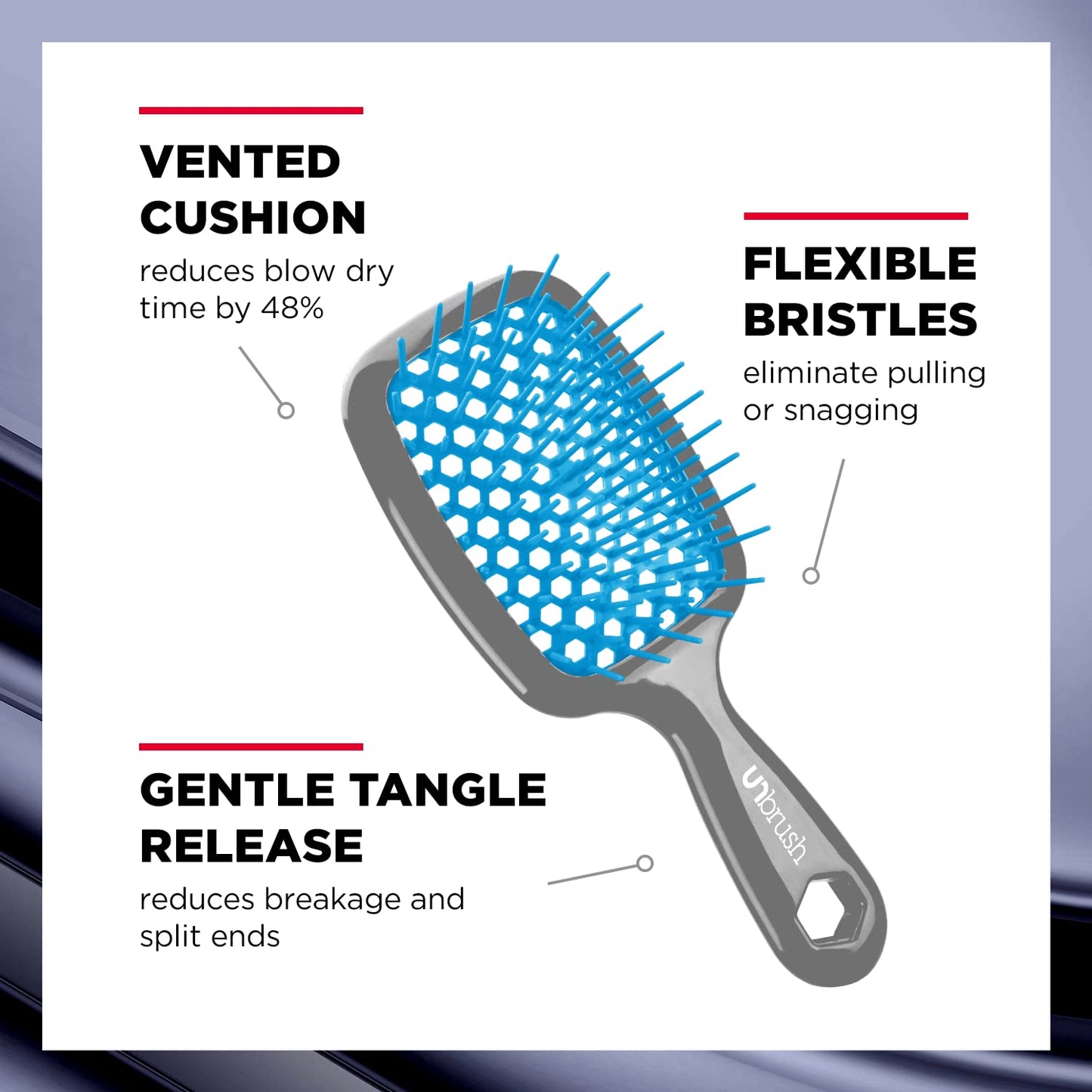 Empiriya™ - Wet & Dry Vented Detangling Hair Brush, Cherry Blossom