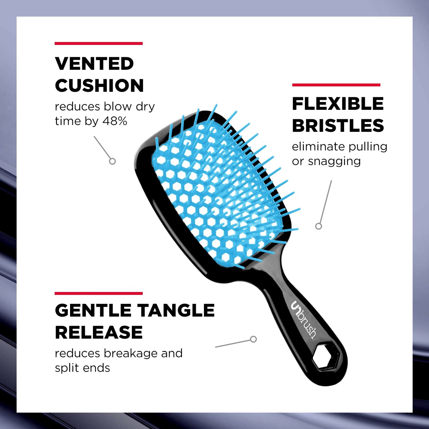 Empiriya™ - Wet & Dry Vented Detangling Hair Brush, Cherry Blossom