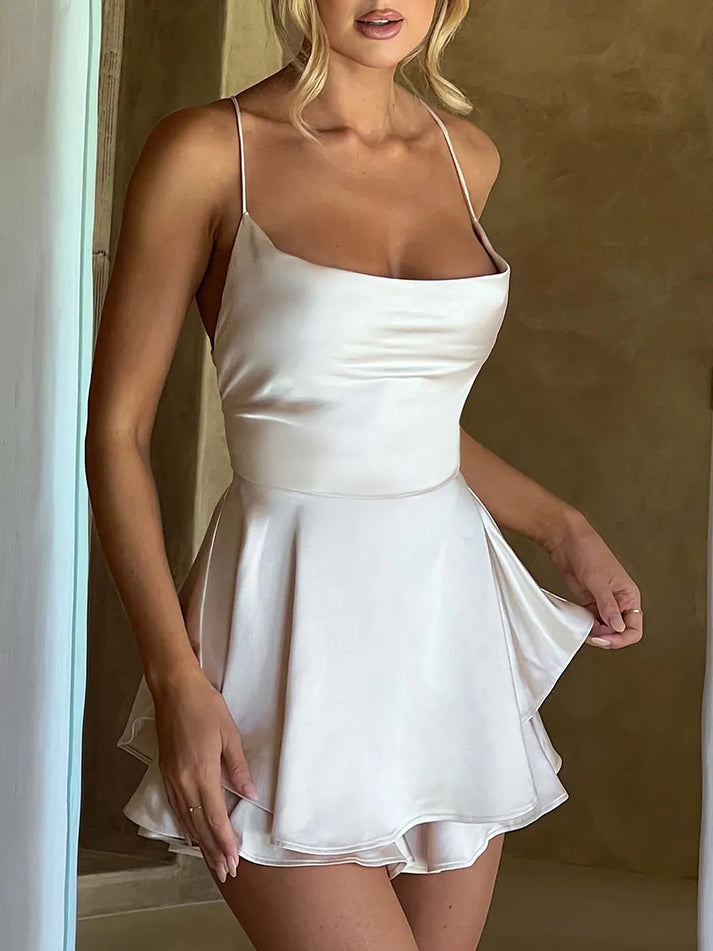 Empiriya™-Backless Satin Dress