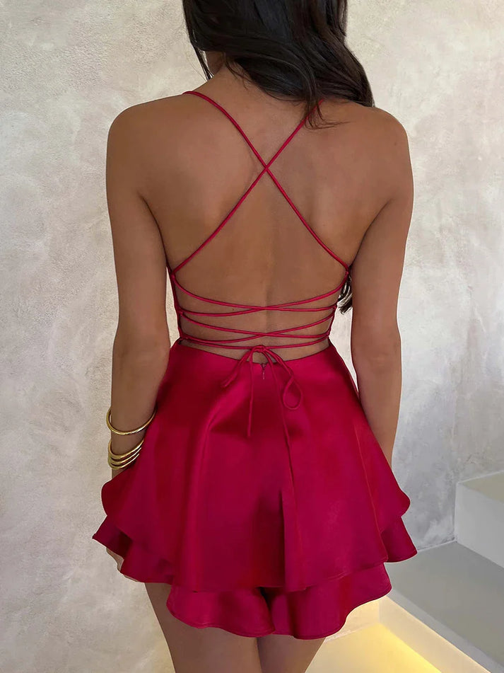 Empiriya™-Backless Satin Dress