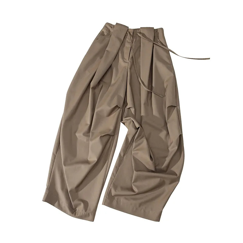 Women's High Waist Palazzo Pants - Wide Leg Elegant Balloon Pants