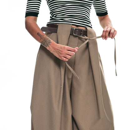 Women's High Waist Palazzo Pants - Wide Leg Elegant Balloon Pants