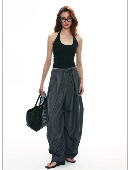 Women's High Waist Palazzo Pants - Wide Leg Elegant Balloon Pants
