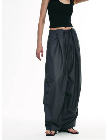 Women's High Waist Palazzo Pants - Wide Leg Elegant Balloon Pants