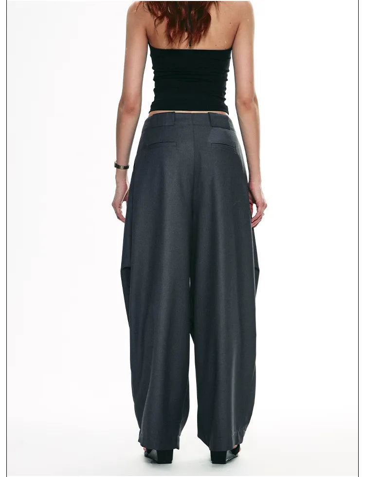 Women's High Waist Palazzo Pants - Wide Leg Elegant Balloon Pants