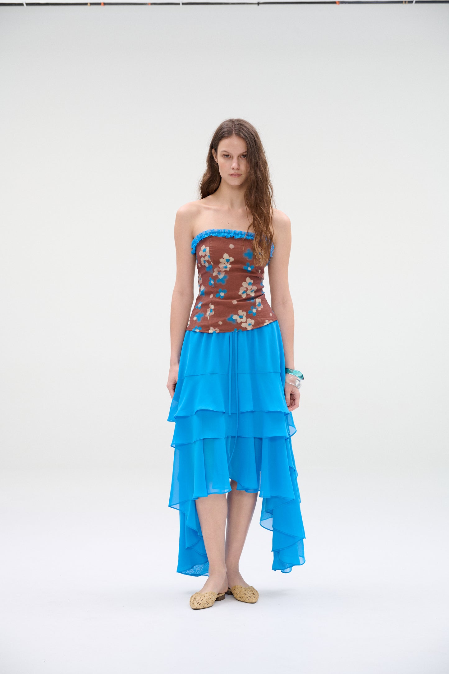 Azure Flow Asymmetrical Skirt