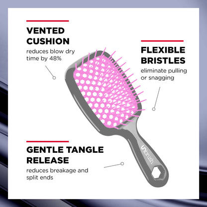 Empiriya™ -  Wet & Dry Vented Detangling Hair Brush, Cherry Blossom