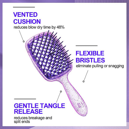 Empiriya™ -  Wet & Dry Vented Detangling Hair Brush, Cherry Blossom