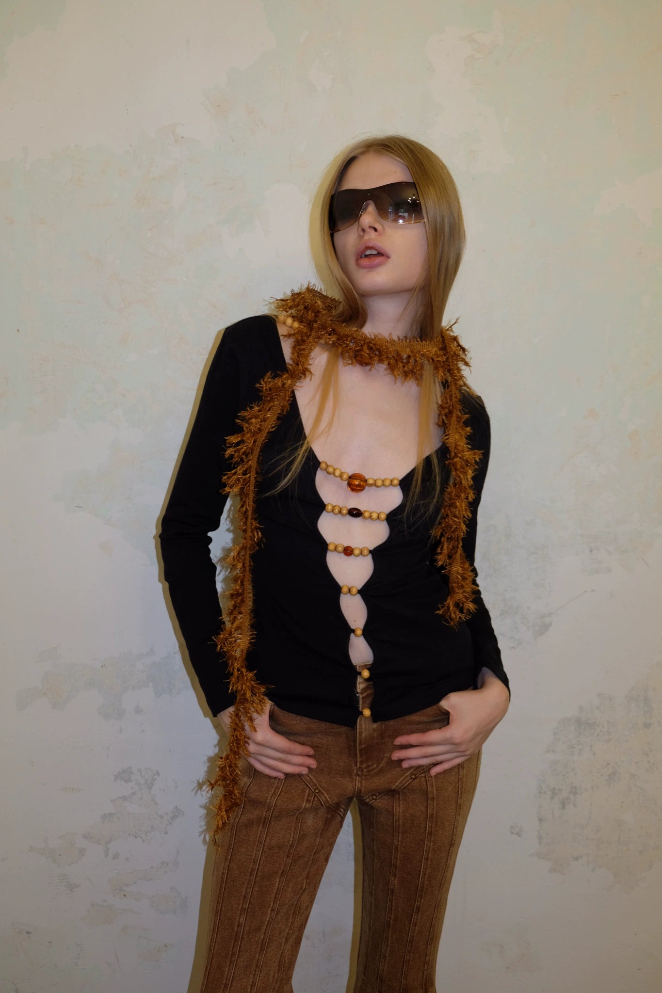 WaterBear Devotion Top - Reversible Wooden Bead Detail