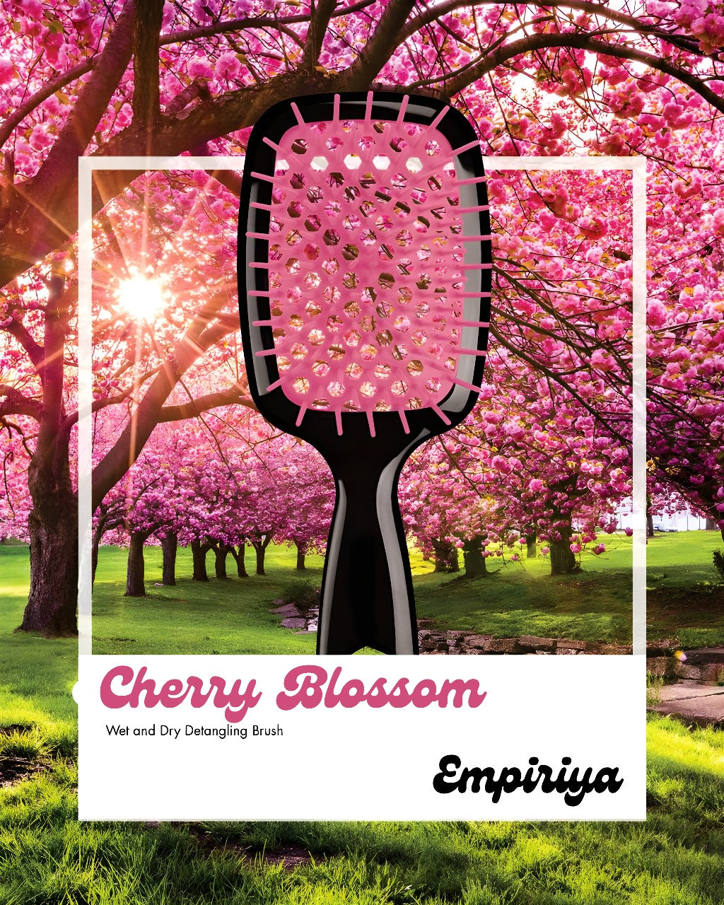 Empiriya™ -  Wet & Dry Vented Detangling Hair Brush, Cherry Blossom